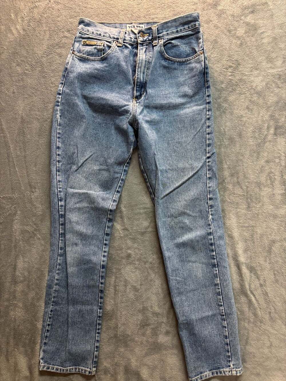 Vintage Yes USA Jeanswear High-Rise Mom Jeans Light Wash Made in USA